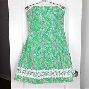 Lilly Pulitzer Jordan Strapless Dress Chomp Chomp